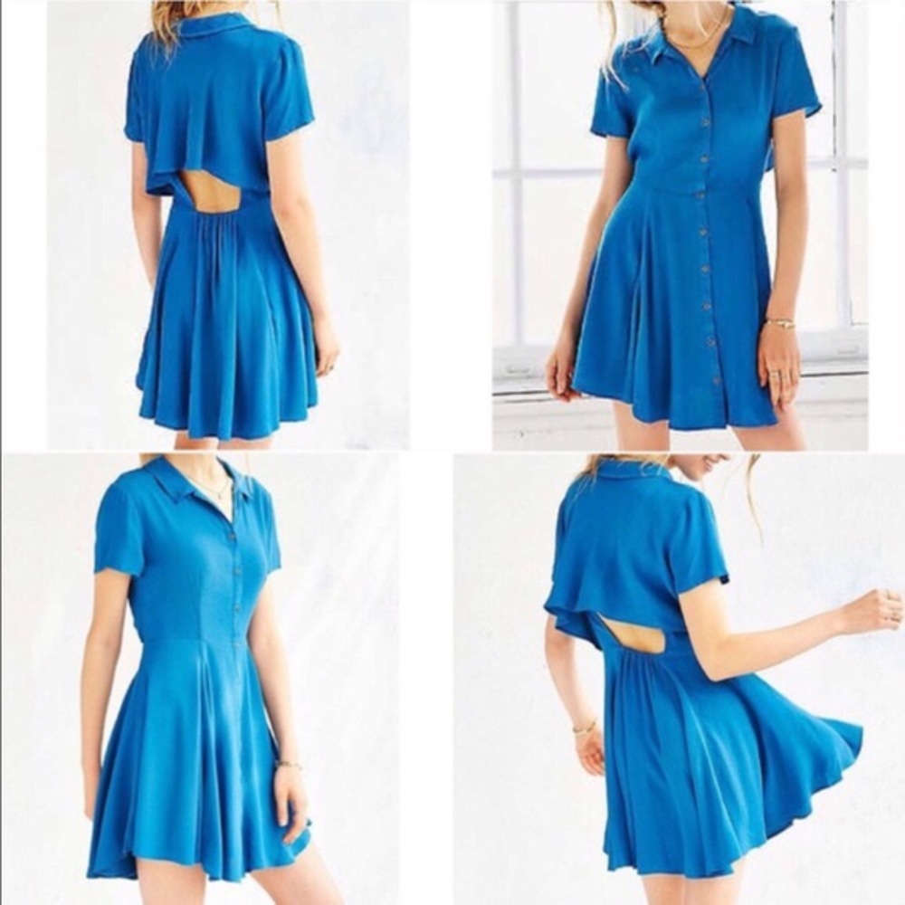 👗NWT KIMCHI BLUE OPEN BACK BUTTON DOWN DRESS👗